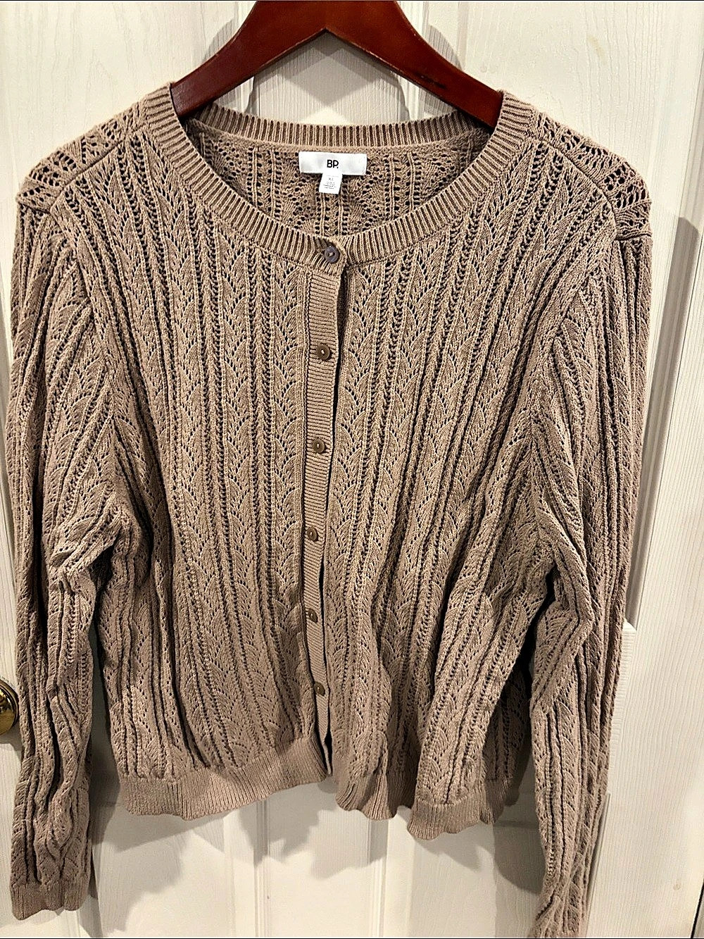 BP. Cable Knit Cardigan in Brown XL
